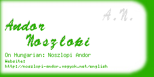 andor noszlopi business card